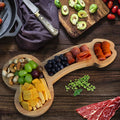 Serving Board Multi-Compartment Dark Wood