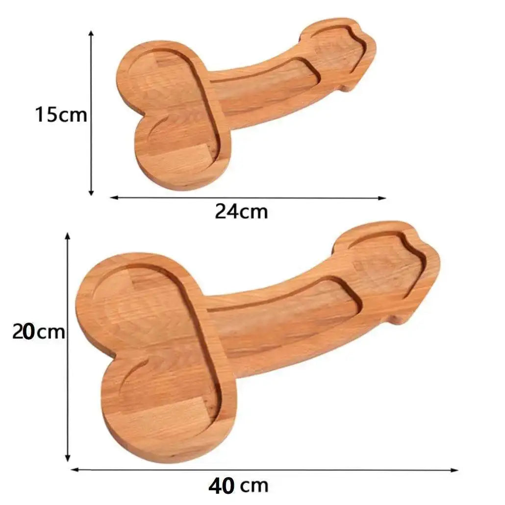 Serving Board Multi-Compartment Dark Wood