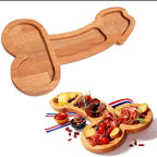 Serving Board Multi-Compartment Dark Wood