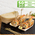 Serving Boats Natural Wood Single-Serve 6.7 Inch