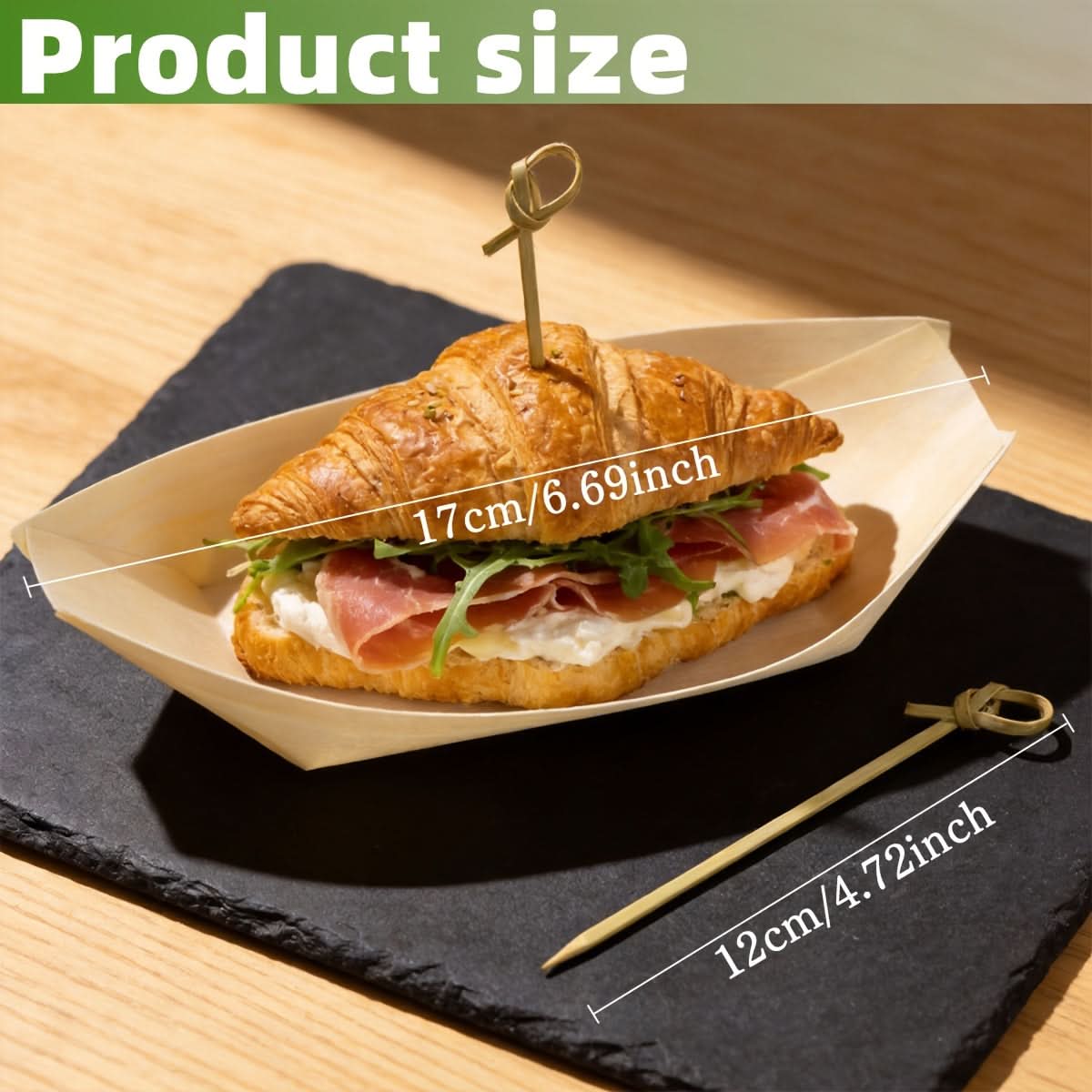 Serving Boats Natural Wood Single-Serve 6.7 Inch