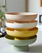 Serving Bowl Ceramic Large Retro Pastel