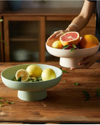 Serving Bowl Ceramic Large Retro Pastel