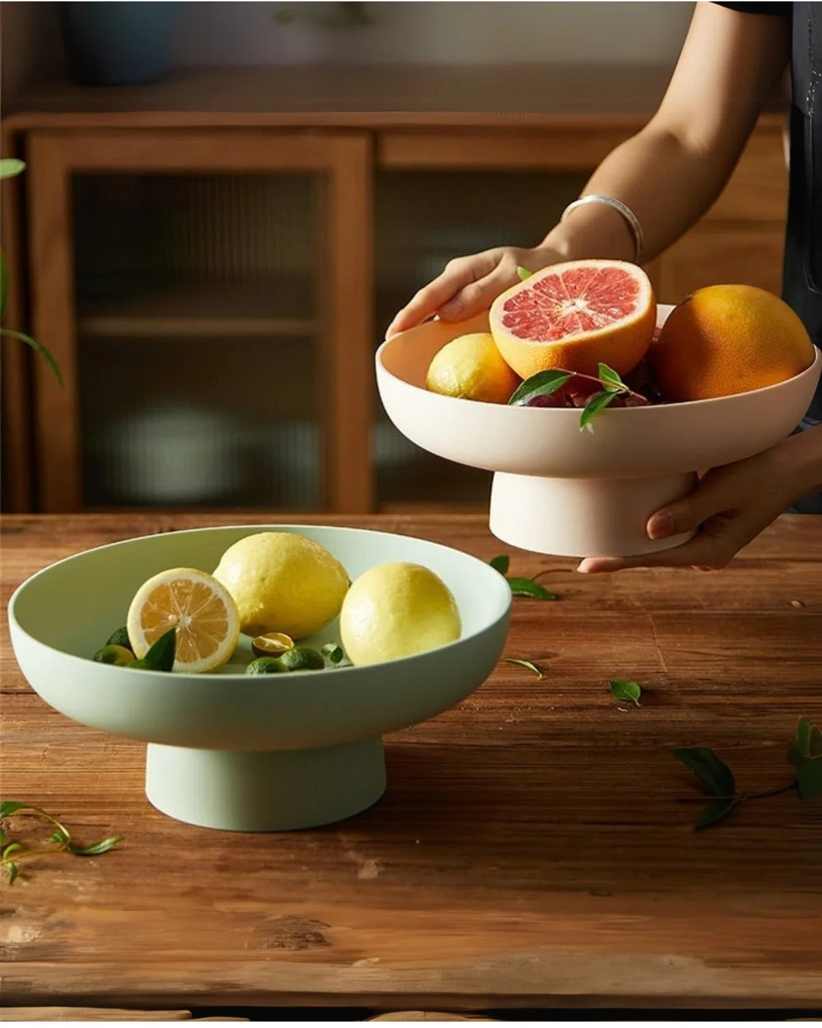 Serving Bowl Ceramic Large Retro Pastel