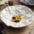 Serving Bowl Porcelain Ceramic Ripple Texture Dishwasher Safe