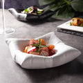 Serving Bowl Porcelain Wavy Rim Dishwasher Safe