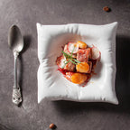 Serving Bowl Porcelain Wavy Rim Dishwasher Safe
