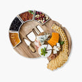 Serving & Cheese Board Set Acacia Wood Ceramic Bowls