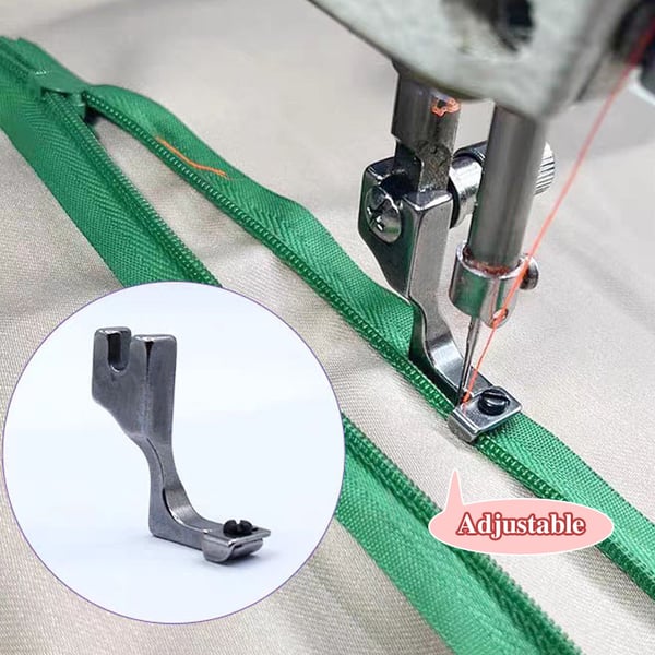 Sewing Machine Foot Invisible Zipper Adjustable Metal
