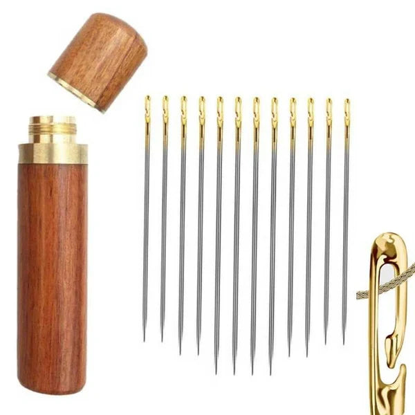 Sewing Needles Self-Threading Stainless Steel 30 Pack