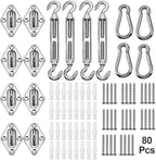 Shade Sail Mounting Kit 304 Stainless Steel Adjustable Weather-Resistant