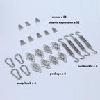 Shade Sail Mounting Kit 304 Stainless Steel Adjustable Weather-Resistant