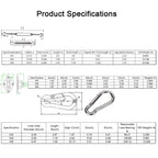 Shade Sail Mounting Kit 304 Stainless Steel Adjustable Weather-Resistant