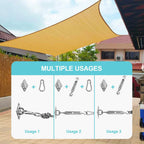 Shade Sail Mounting Kit 304 Stainless Steel Adjustable Weather-Resistant