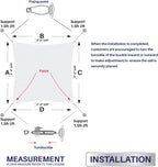 Shade Sail Mounting Kit 304 Stainless Steel Adjustable Weather-Resistant