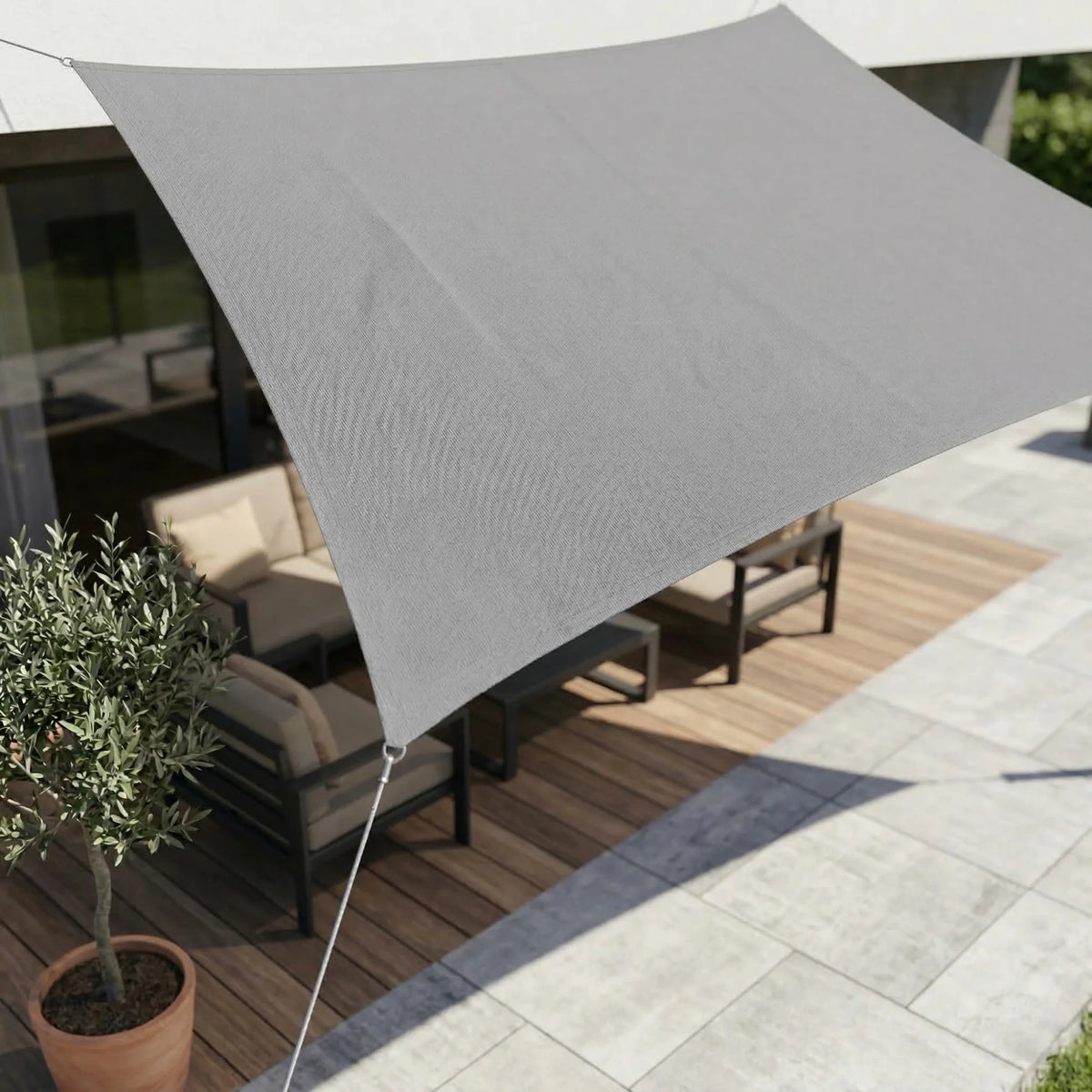 Shade Sail Rectangular Water-Repellent Polyester UV Protection