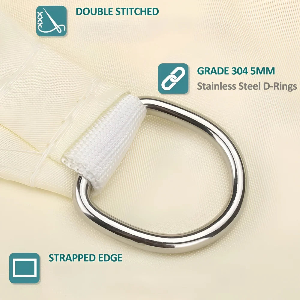 Shade Sail Rectangular Water-Repellent Polyester UV Protection