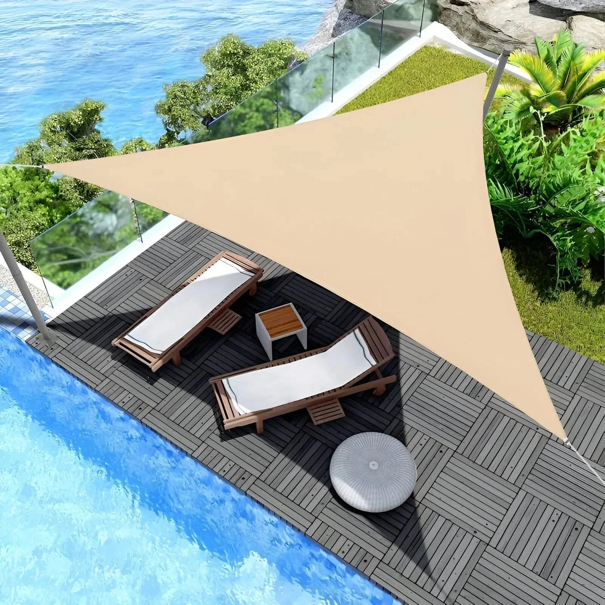 Shade Sail Triangle 95% UV Protection Water-Repellent