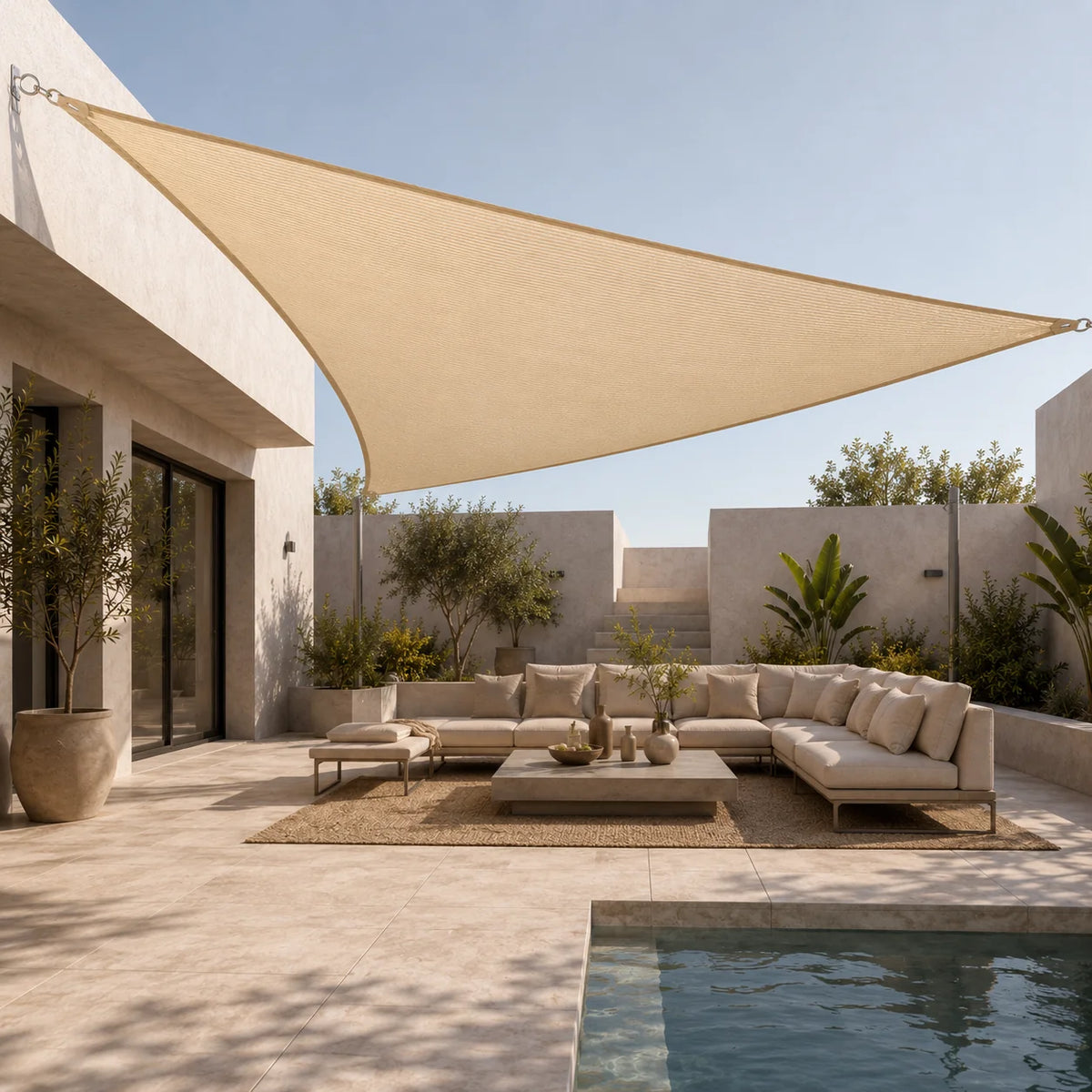 Shade Sail Triangular & Square UV-Blocking