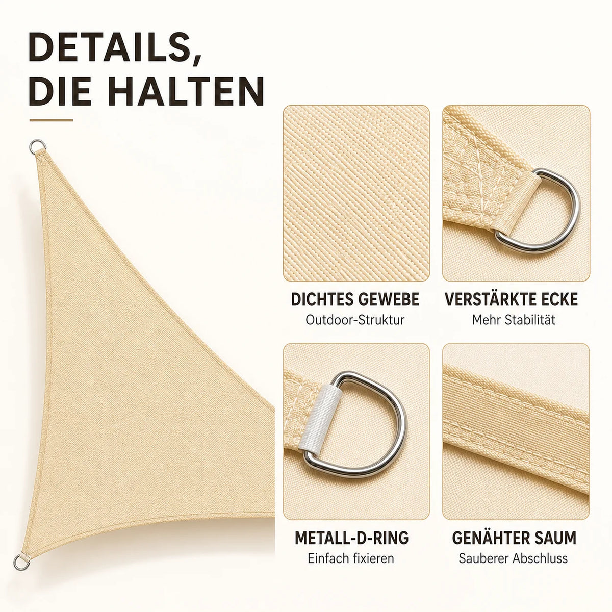 Shade Sail Triangular & Square UV-Blocking