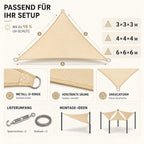 Shade Sail Triangular & Square UV-Blocking