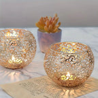 Shadow-Projecting Geometric Iron Tealight Holder
