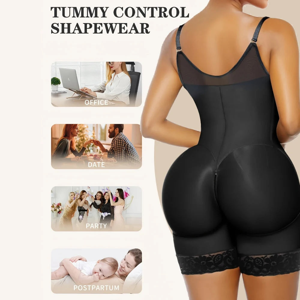 Shapewear Bodysuit Seamless Full-Body Coverage Lower Zip