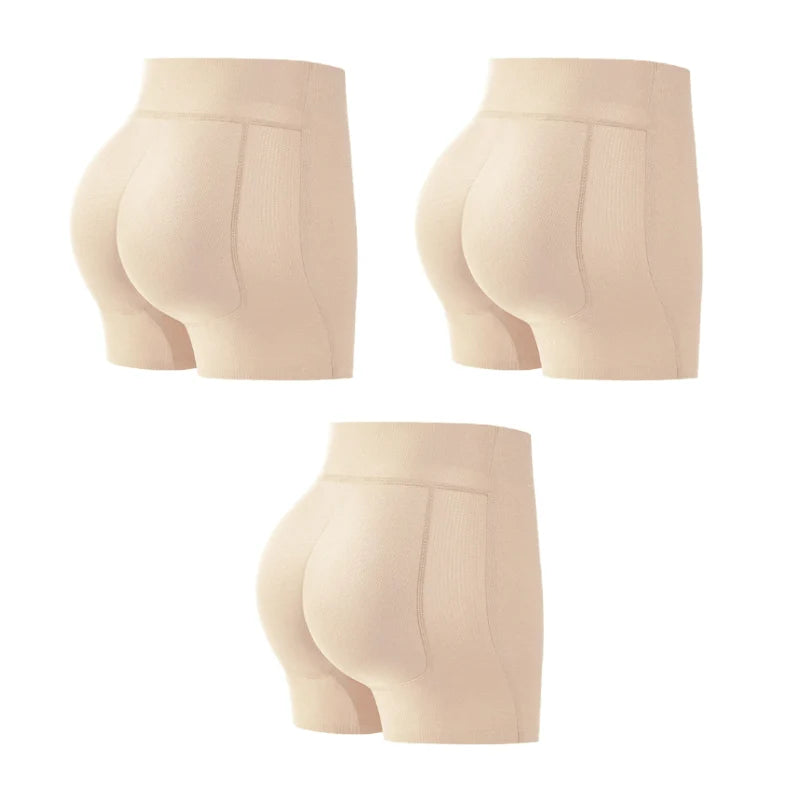 Shapewear Shorts High-Waist Seamless Butt-Lift Pads