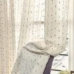 Sheer Curtain Rainbow Embroidered Quick Install