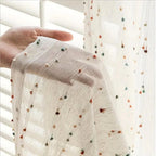 Sheer Curtain Rainbow Embroidered Quick Install