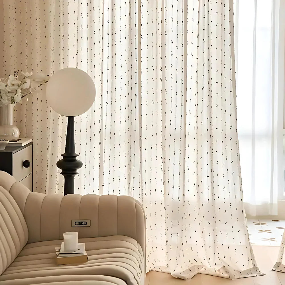 Sheer Curtain Rainbow Embroidered Quick Install