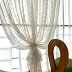 Sheer Curtain Rainbow Embroidered Quick Install