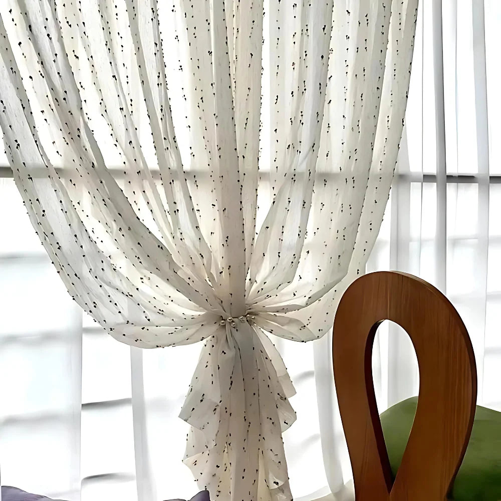 Sheer Curtain Rainbow Embroidered Quick Install