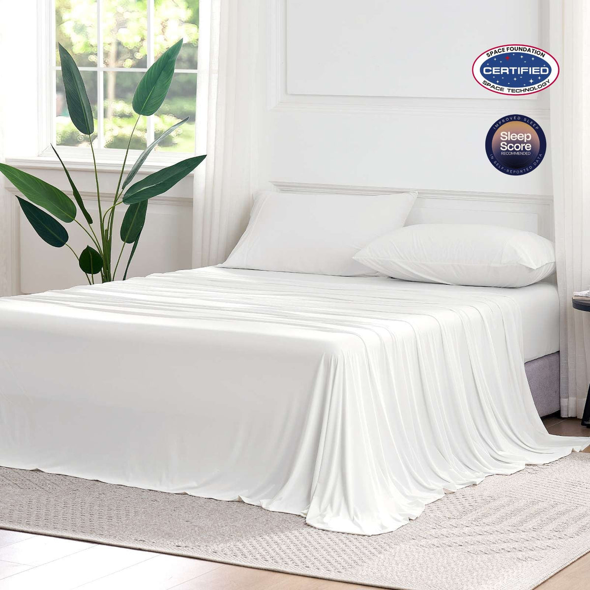 Sheet Set Cooling Breathable Deep-Pocket Fit To 16 Inch