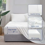 Sheet Set Cooling Breathable Deep-Pocket Fit To 16 Inch