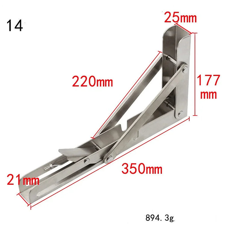 Shelf Bracket Foldable Stainless Steel Hardware Included