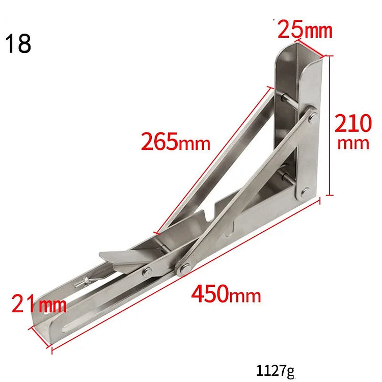Shelf Bracket Foldable Stainless Steel Hardware Included