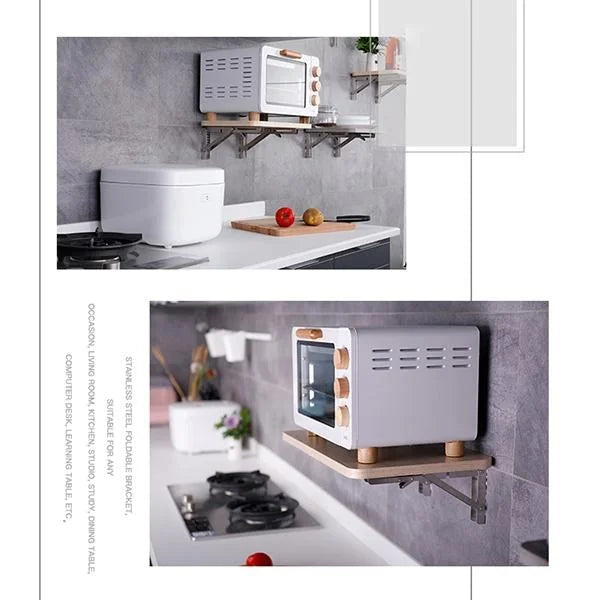 Shelf Bracket Foldable Stainless Steel Hardware Included