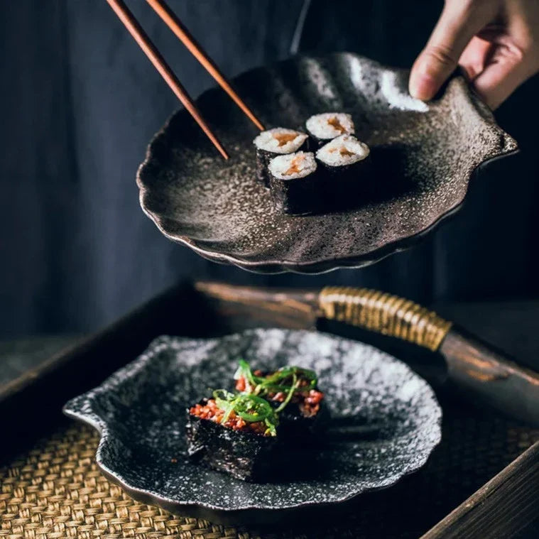 Shell Plate Ceramic Organic Shape 20 Cm
