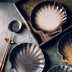 Shell Plate Ceramic Organic Shape 20 Cm