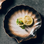 Shell Plate Ceramic Organic Shape 20 Cm