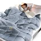 Sherpa Fleece Blanket Reversible Plush Top Sherpa Back