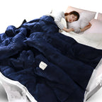 Sherpa Fleece Blanket Reversible Plush Top Sherpa Back