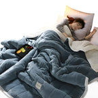 Sherpa Fleece Blanket Reversible Plush Top Sherpa Back