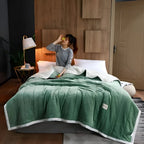 Sherpa Fleece Blanket Reversible Plush Top Sherpa Back