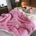 Sherpa Fleece Blanket Reversible Plush Top Sherpa Back