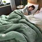 Sherpa Fleece Blanket Reversible Plush Top Sherpa Back