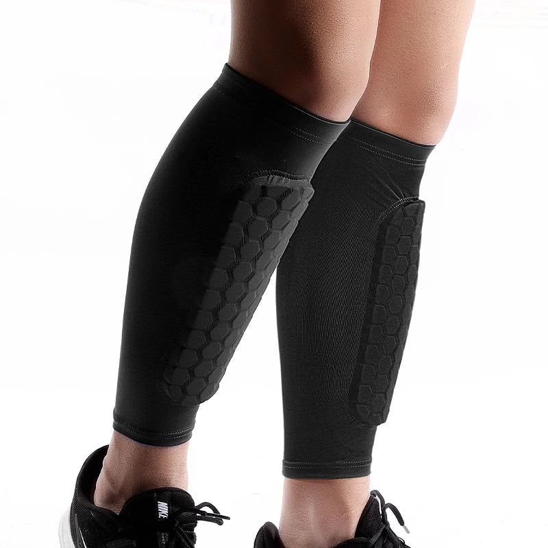 Shin Guard Sleeves Shock-Absorbing Padding Breathable Compression Fit
