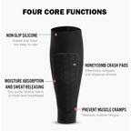 Shin Guard Sleeves Shock-Absorbing Padding Breathable Compression Fit