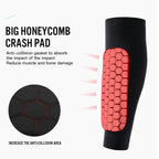 Shin Guard Sleeves Shock-Absorbing Padding Breathable Compression Fit